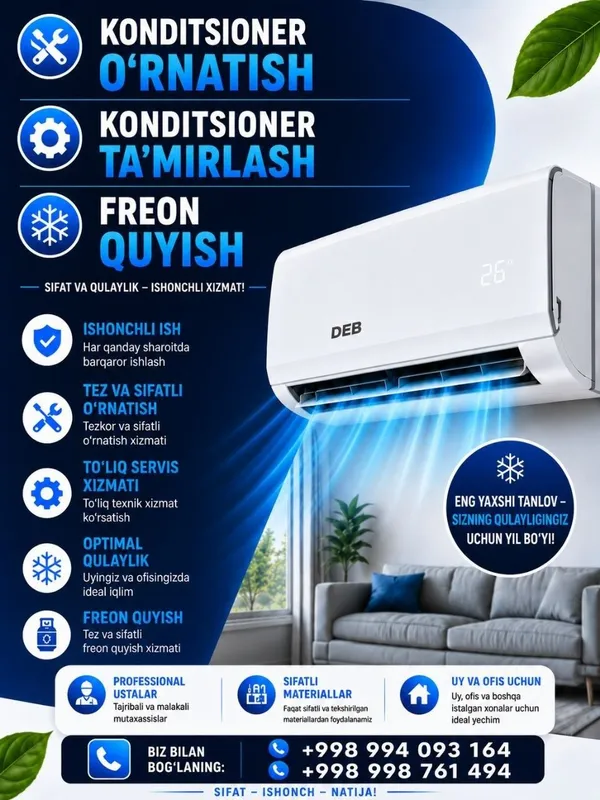 Konditsioner o'rnartish.
