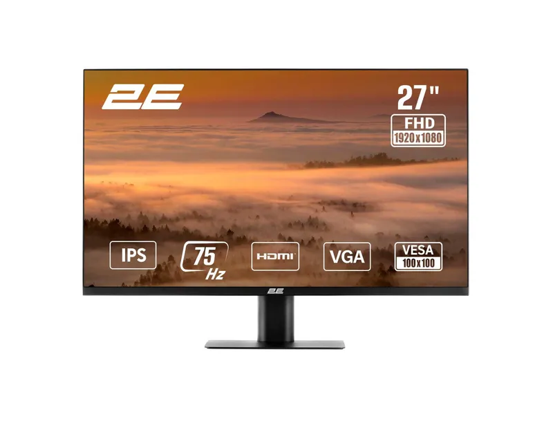 Монитор 2E 27" F2723B D-Sub, HDMI, IPS, 75Hz