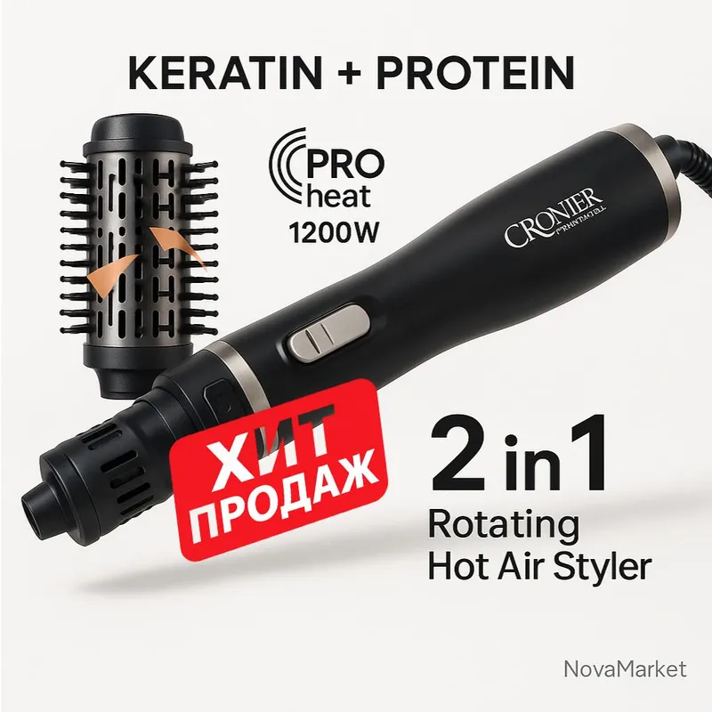 CRONIER 2 in 1 1200W aylanuvchi fen-cho‘tka 1 CRONIER 2 in 1 1200W aylanuvchi fen-cho‘tka 1