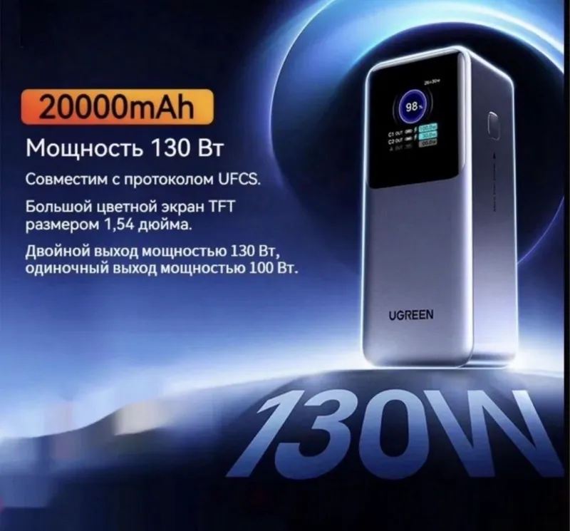 Power bank Ugreen Nexode PB721, 130W 20000mAh 4 Power bank Ugreen Nexode PB721, 130W 20000mAh 4