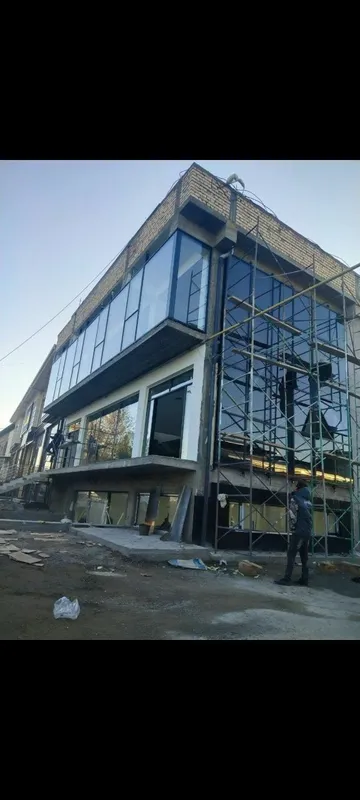 Фасад остекление, JP, акфа, 10 мм колёное стекло, — фото 1
