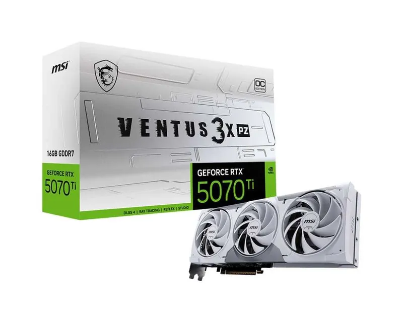 Видеокарта MSI GeForce RTX 5070 Ti VENTUS 3X oc White Видеокарта MSI GeForce RTX 5070 Ti VENTUS 3X oc White