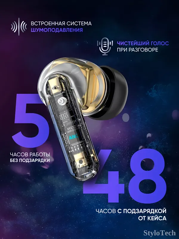 Беспроводные наушники сенсорные с шумоподавлением 3 Беспроводные наушники сенсорные с шумоподавлением 3