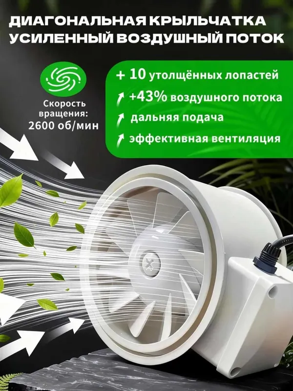 Канальный вентилятор Airox HF 220В — низкий шум — фото 2