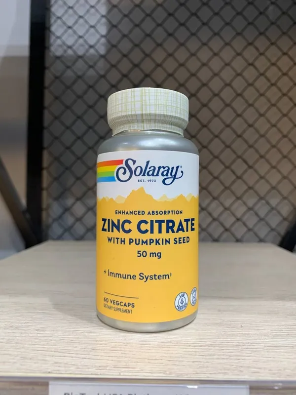 Solaray Zinc Citrate 50 mg 60 VegCaps