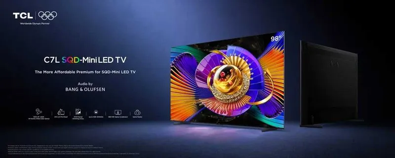 Телевизор TCL 55C7L SQD-Mini LED (2026) QLED, 4K Ultra HD, Google TV