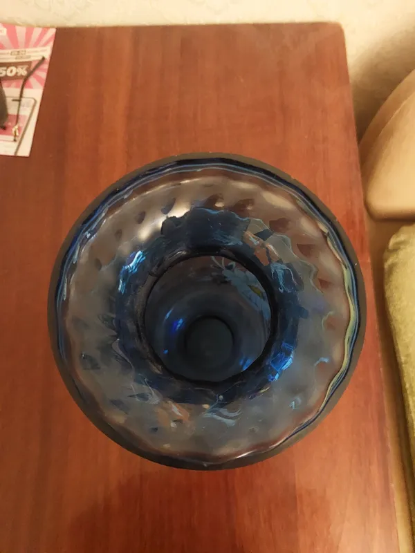 Ko‘k shisha vaza 2