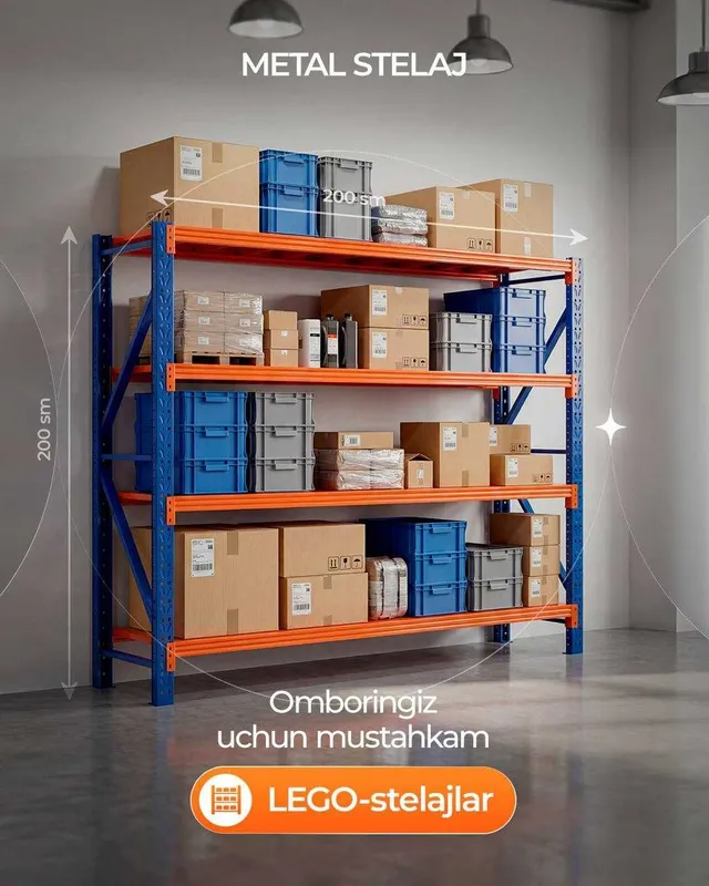 Ombor stelaj metaldan tayorlangan Hitoy davlatida ishlab chiqarilgan — фото 1