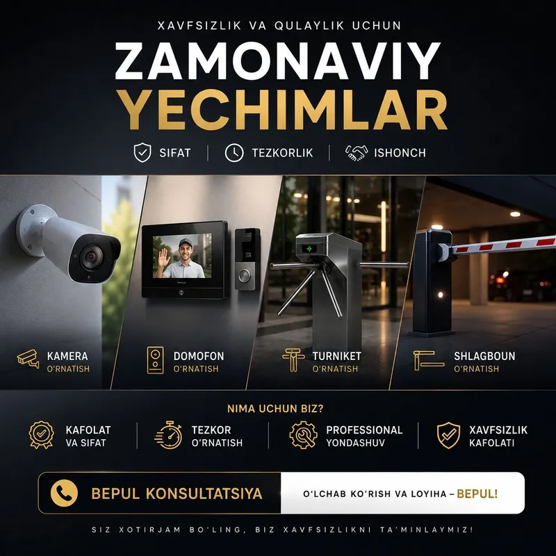 Kamera, Domofon, Face Id, Shlagboum, Turniket
