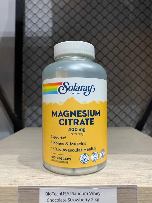 Solaray Magnesium Citrate 400 mg 180 Vegcaps