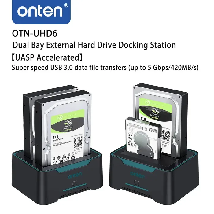 USB 3.0 SATA dok-stansiya 2,5/3,5 OTN-UHD6 Onten 1