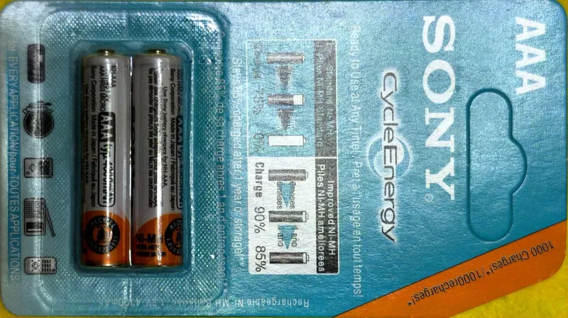 SONY- AAA CicleEnergy, 4300mAh аккумуляторные батарейки типа-ААА — фото 1