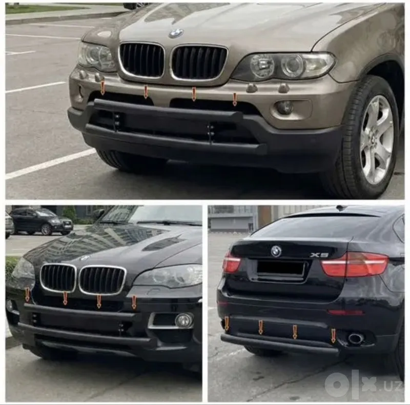 BMW X5 E53 E70, X6 E71/E72 bamperi himoyasi, kenguryatnik 2 BMW X5 E53 E70, X6 E71/E72 bamperi himoyasi, kenguryatnik 2