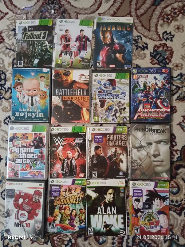 Xbox 360 slim 250gb 3 ta jostik va kinect — фото 4