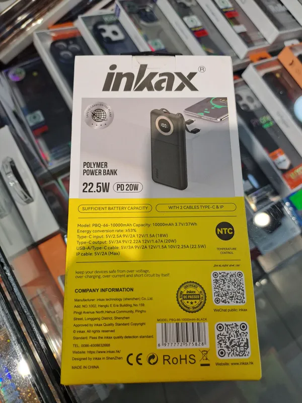 inkax powerbank 22.5w 10.000mAh 2