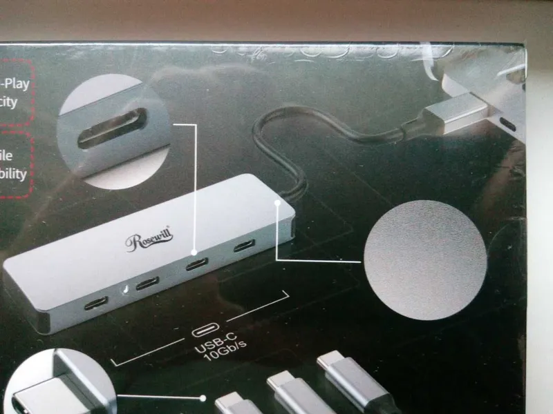 высокоскоростной USB-C Hub Rosewill 4 в 1 6 высокоскоростной USB-C Hub Rosewill 4 в 1 6