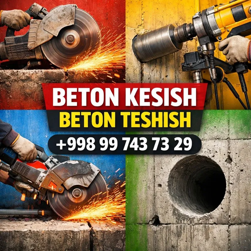 BETON KESISH, teshish, buzush betondan eshik ocish xizmatlar