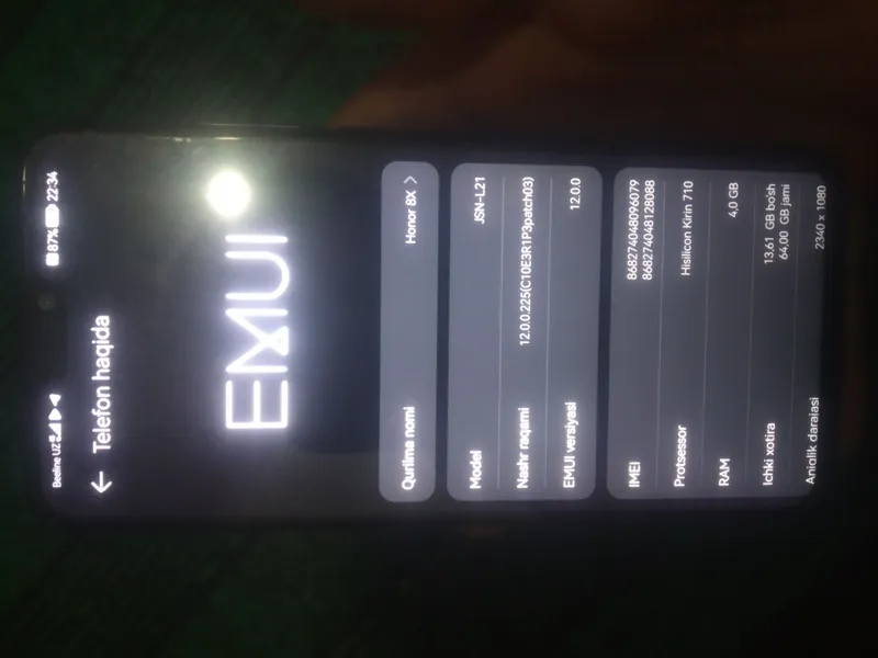 Honor 8X Hotira 64 1