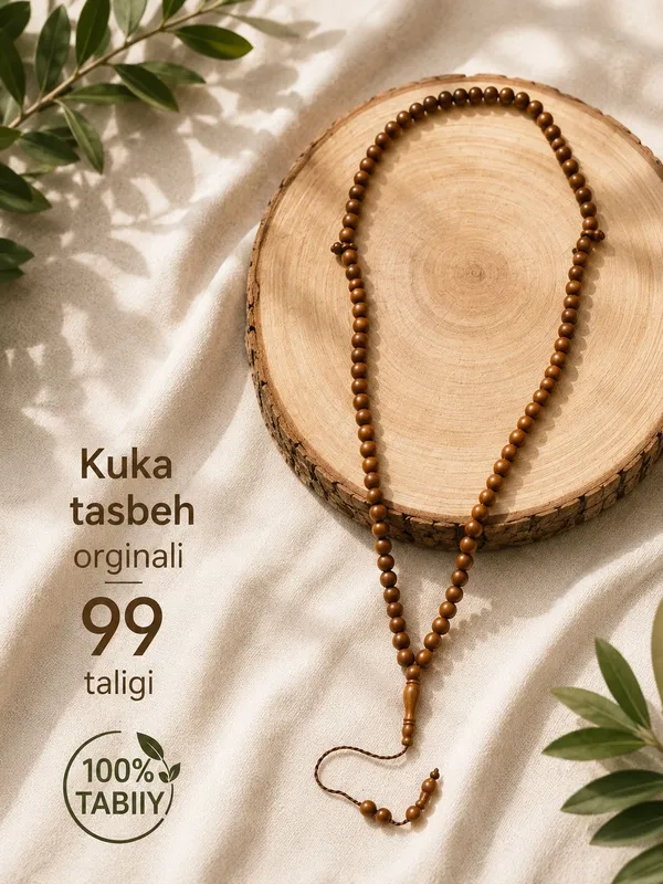 Kuka daraxtidan tasbeh orginali 100% tabiiy 1