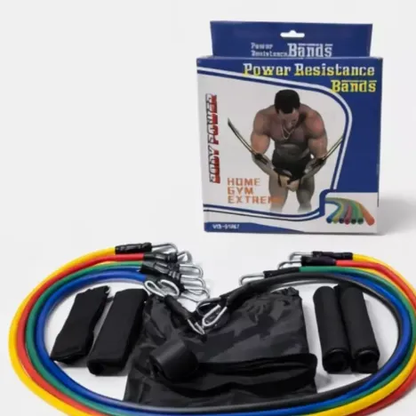 Многофункциональный набор резиновых эспандеров Resistance Band Kit, 5 шт. 1 Многофункциональный набор резиновых эспандеров Resistance Band Kit, 5 шт. 1