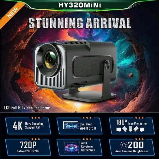 Smart Proektor HY-320MiNi smart tv Проектир smart poryektor Доставка — фото 2