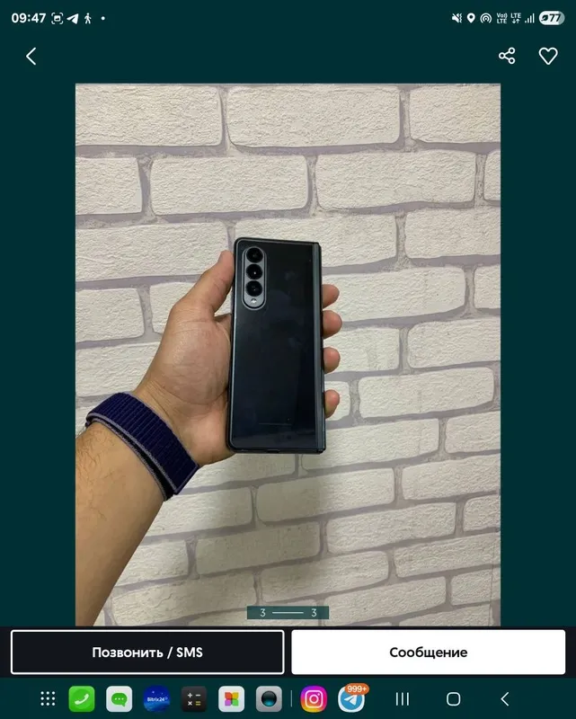 Samsung z fold 3 12/512 gb отлисно работает без деффектов
