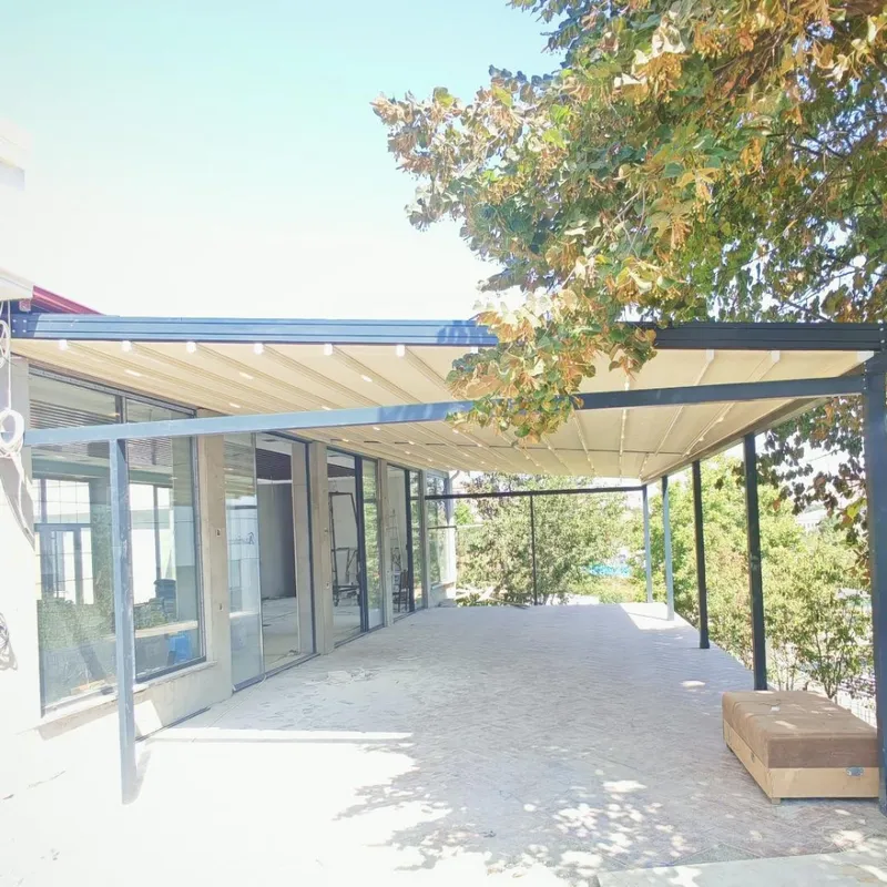 Motorli toxtatilgan pergola Подвесная пергола — фото 6 Motorli toxtatilgan pergola Подвесная пергола — фото 6
