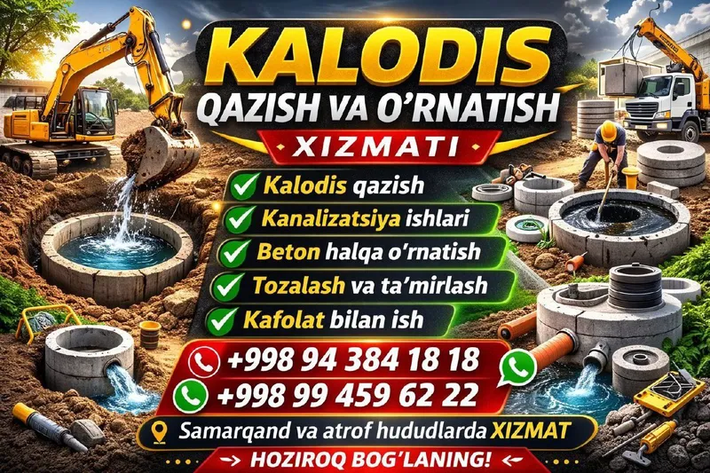 Quduq kovlab kalodis oʻrnatamiz — фото 1