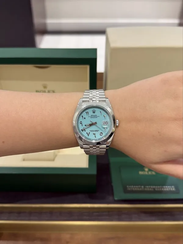 Rolex Datejust 41mm Steel Tiffany Arabic Dial Custom 126300