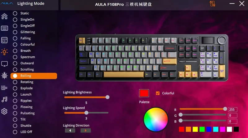 Клавиатура AULA F108PRO -F108 RU/EN оригинал 3в1 3 Клавиатура AULA F108PRO -F108 RU/EN оригинал 3в1 3
