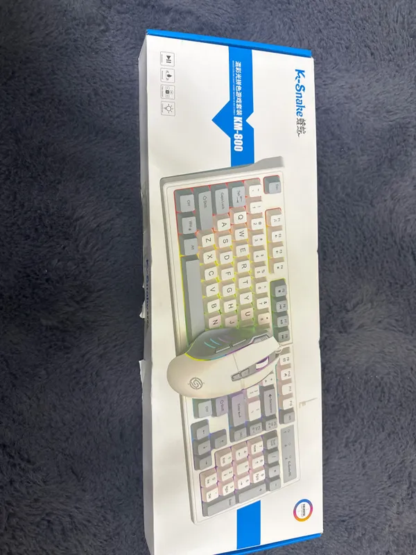 Игровая клавиатура проводная K800, 98-клавишная, RGB-подсветка + мышка 1