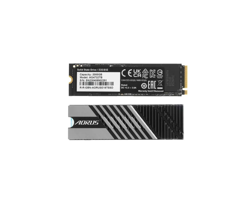 - Твердотельный накопитель SSD M.2 2TB Gigabyte AORUS Gen4 7300 NVMe 1