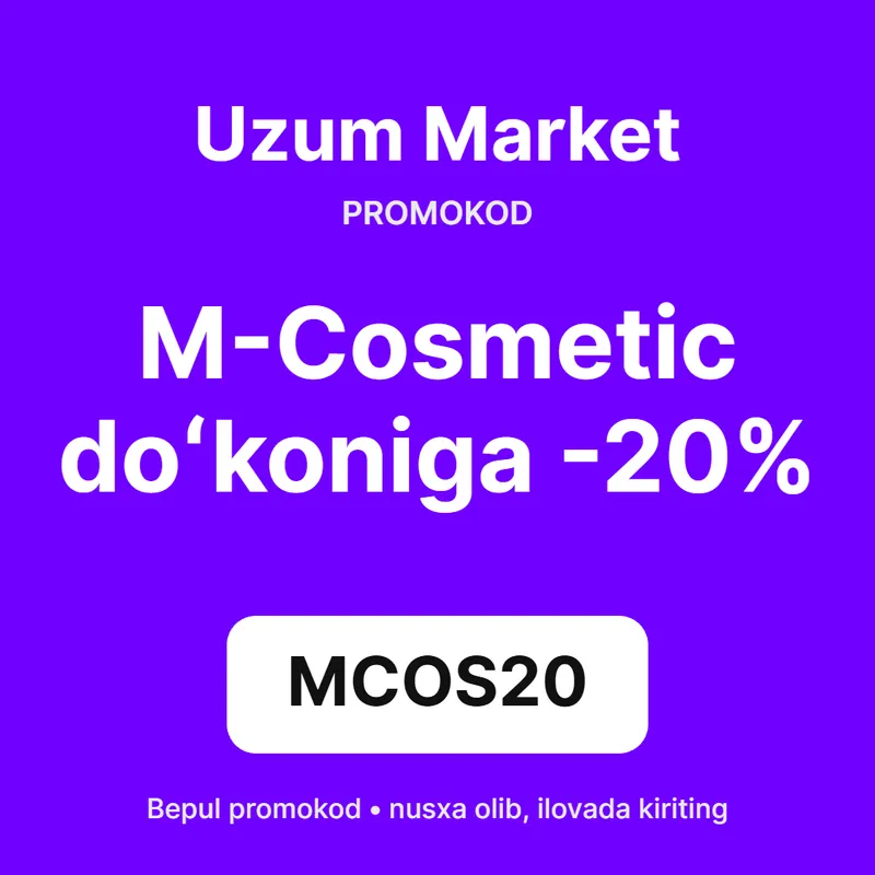 Uzum Market promokod — M-Cosmetic'ga -20% Uzum Market promokod — M-Cosmetic'ga -20%