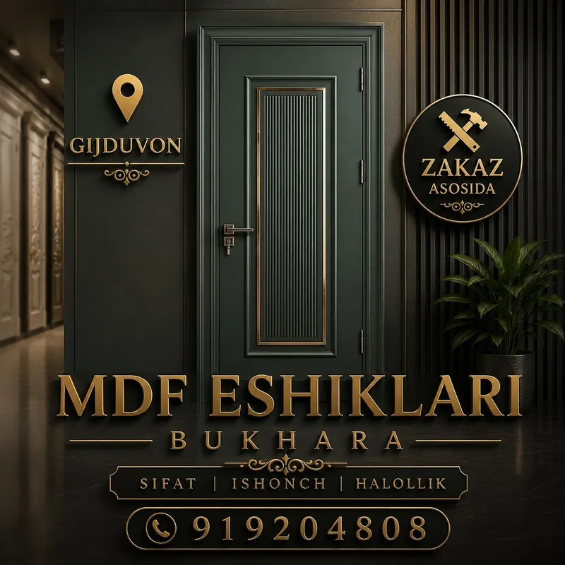 Premium mdf eshiklarimiz zakas asosida ishlimiz 1