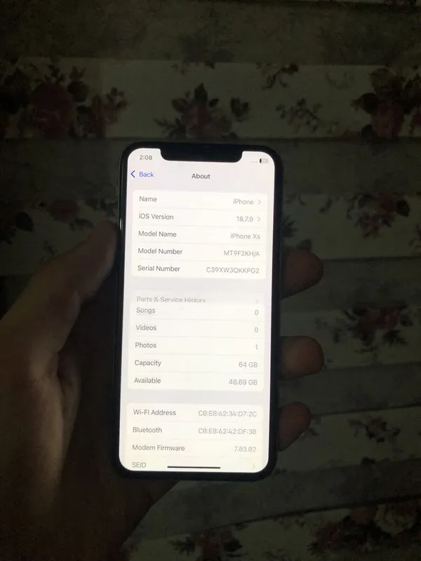 iPhone Xs 64Gb feys xama joyi iwlidi 7
