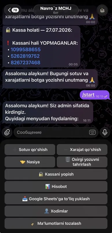Telegram Bot, sayt, landing page yasiyman 1 Telegram Bot, sayt, landing page yasiyman 1