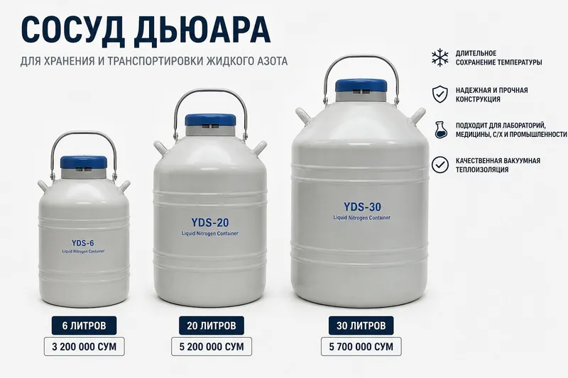 Сосуд Дьюара 6л / 20л / 30л |Для жидкого азота