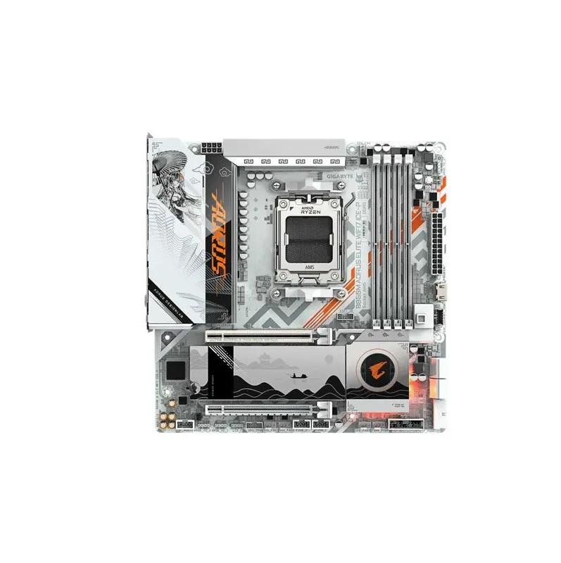 { Материнская плата Gigabyte B850M AORUS ELITE WIFI7 ICE-P AM5 1