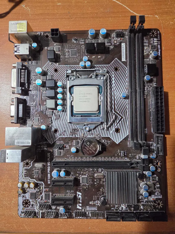 MSI H110M PRO-VD PLUS + Intel Xeon E3-1220v5 (Аналог Core i5 6500)