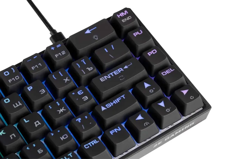 ; Игровая клавиатура 2E KG370 USB 68 key Gateron Red Switch Black 6 ; Игровая клавиатура 2E KG370 USB 68 key Gateron Red Switch Black 6
