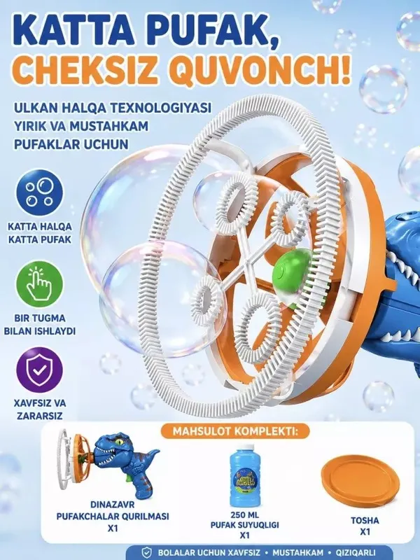 Sehrli Dino Pufakcha Pistoleti 5 Sehrli Dino Pufakcha Pistoleti 5