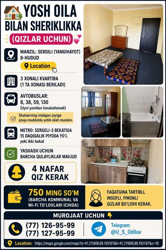 Talaba qizlar uchun oila bilan sheriklikka Talaba qizlar uchun oila bilan sheriklikka