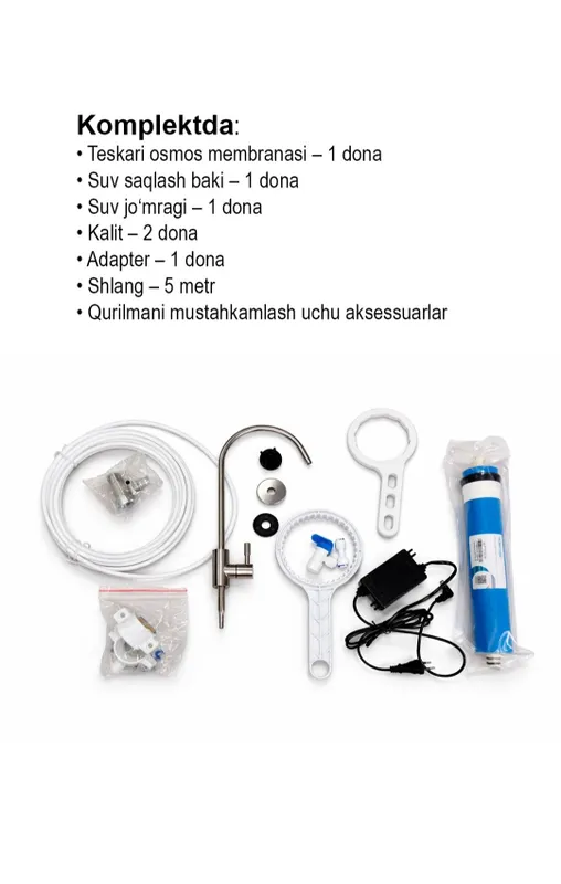 Suv filtirlari 5-bosgichlik arzon narlarida bolib tolash va naxt 4