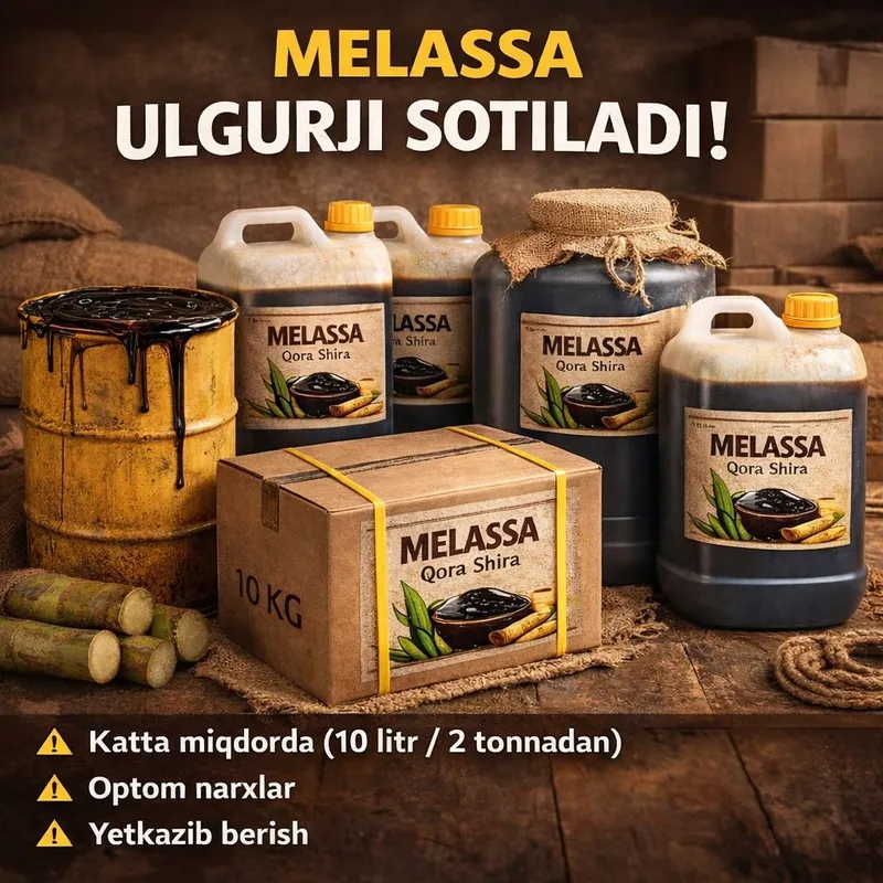 Melassa кг 4000сум сифатига жавоб
