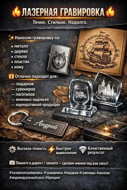 Лазерная гравировка, маркировка — фото 1
