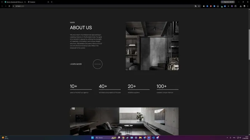 Готовый сайт / лендинг для дизайна интерьера (HTML, CSS, адаптив) 2 Готовый сайт / лендинг для дизайна интерьера (HTML, CSS, адаптив) 2