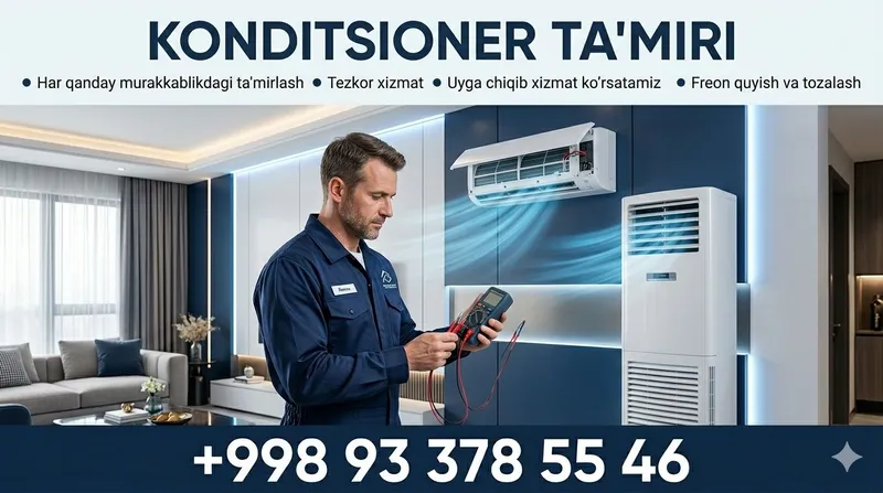 Кондиционер ремонт ва установка 1