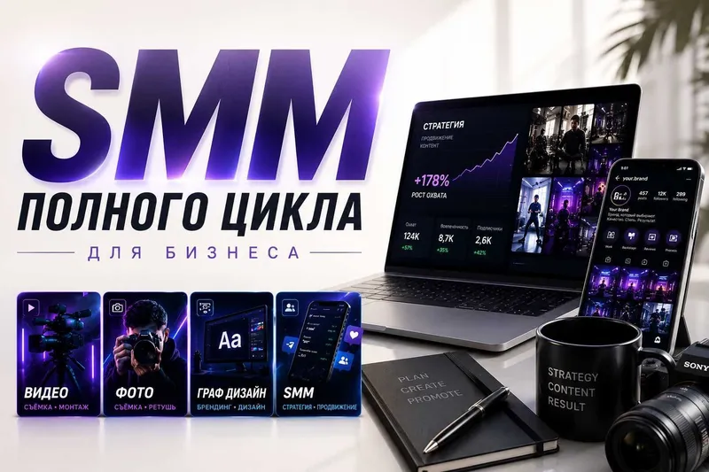 SMM для бизнеса | Контент под ключ | Фото • Видео • Дизайн