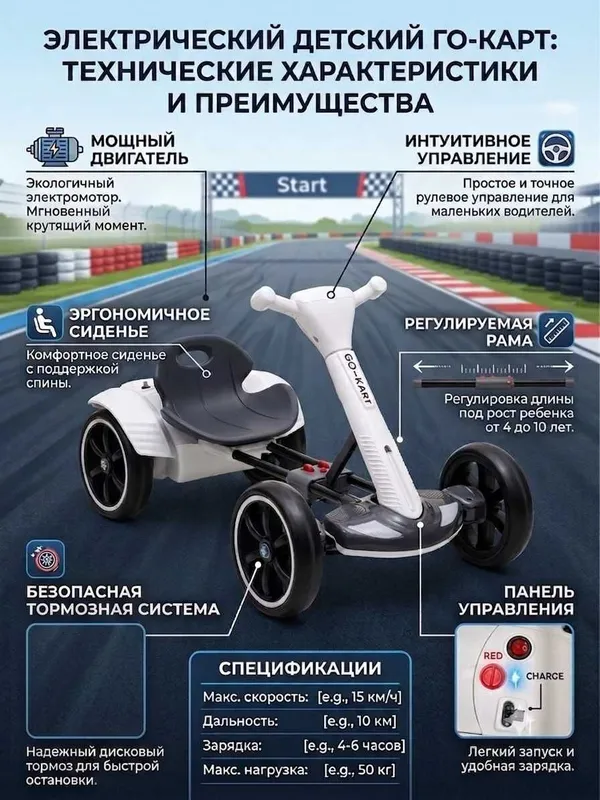 Bolalar uchun Go-Kart elektr motorli mashina karting 1 Bolalar uchun Go-Kart elektr motorli mashina karting 1