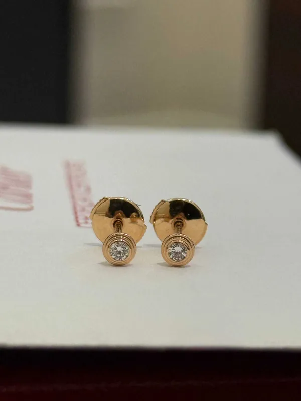 NEW Серьги Cartier D’Amour rose gold mini model